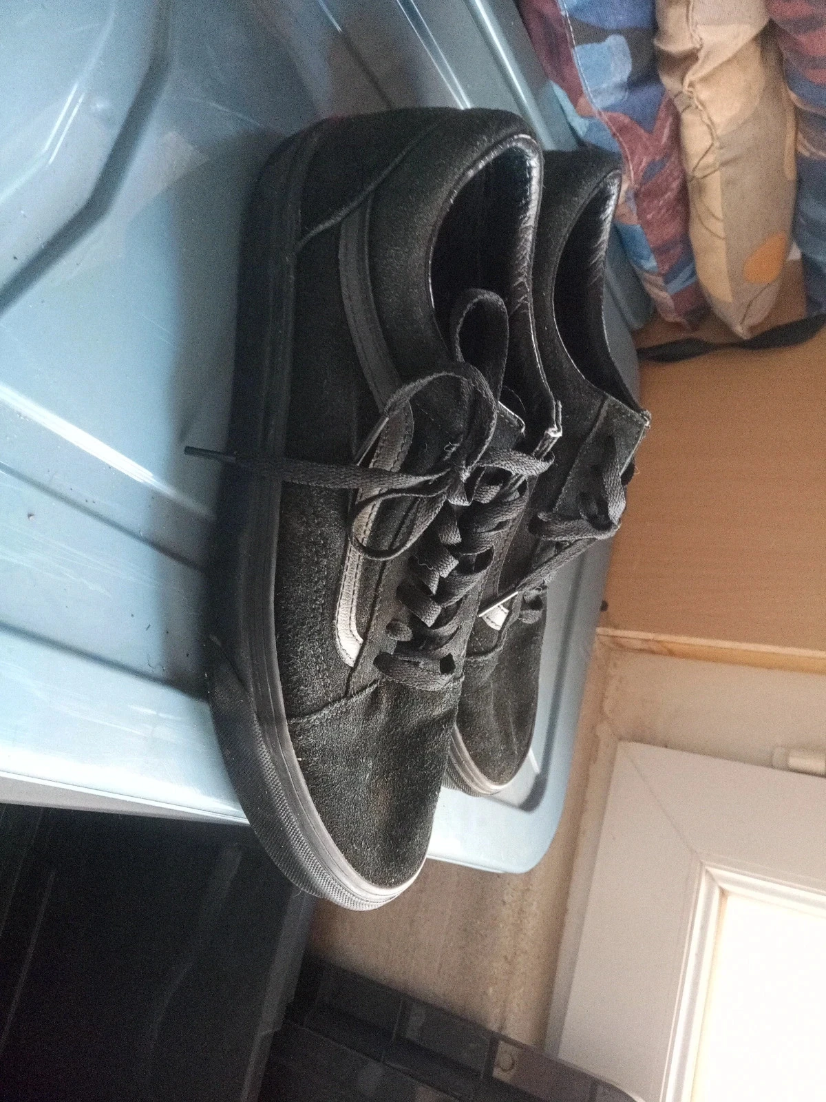 Zapatillas Vans Old Skool Suede – Todas Negras Triple Black Talla 44 – photo 8